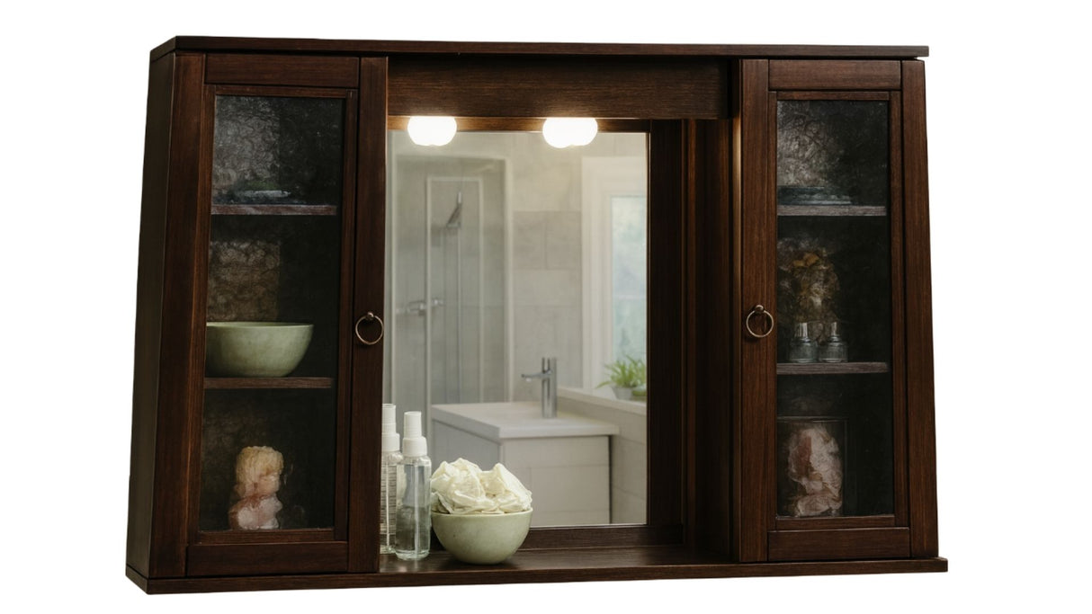 SAVINI DUE - SPECCHIERA IN LEGNO CON DOPPIO PENSILE