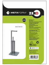 METAFORM - PIANTANA PORTA ROTOLO CON SCOPINO WC - SERIE ZERO