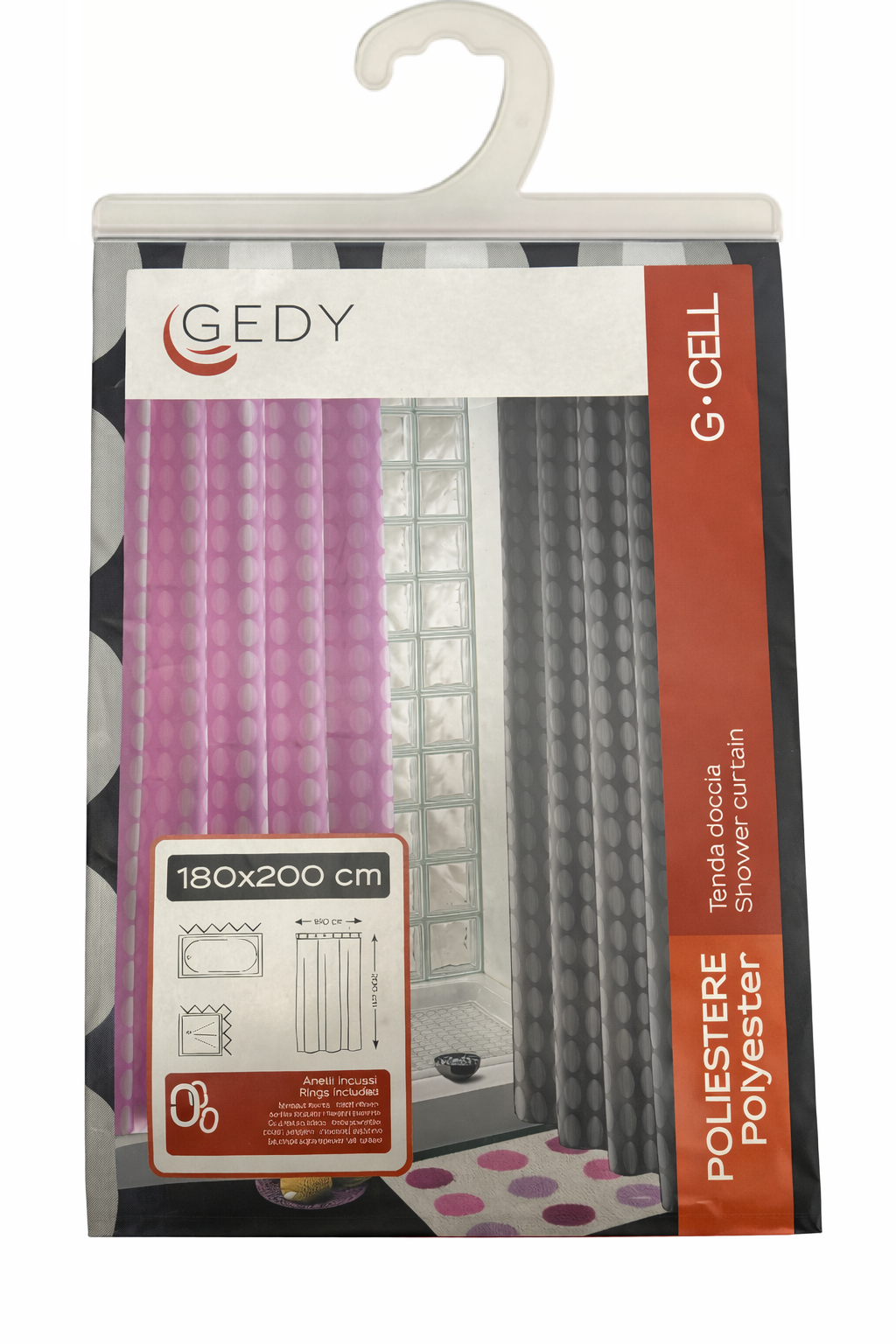 GEDY - TENDA DOCCIA O VASCA CELL NERA