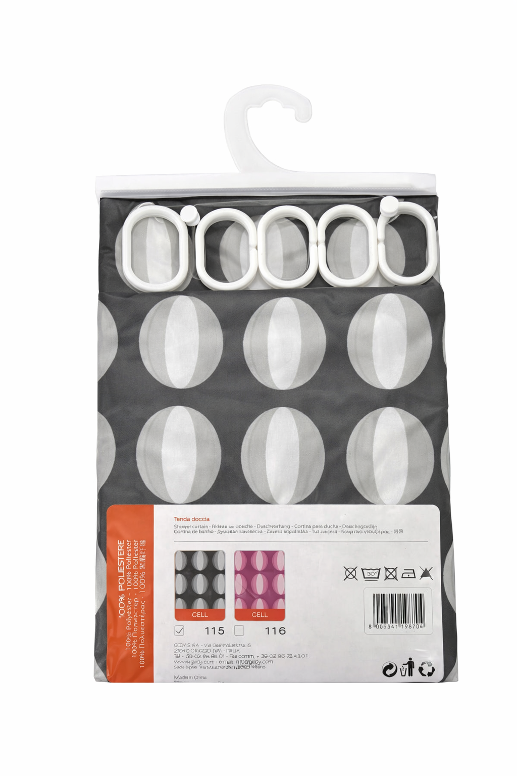 GEDY - TENDA DOCCIA O VASCA CELL NERA