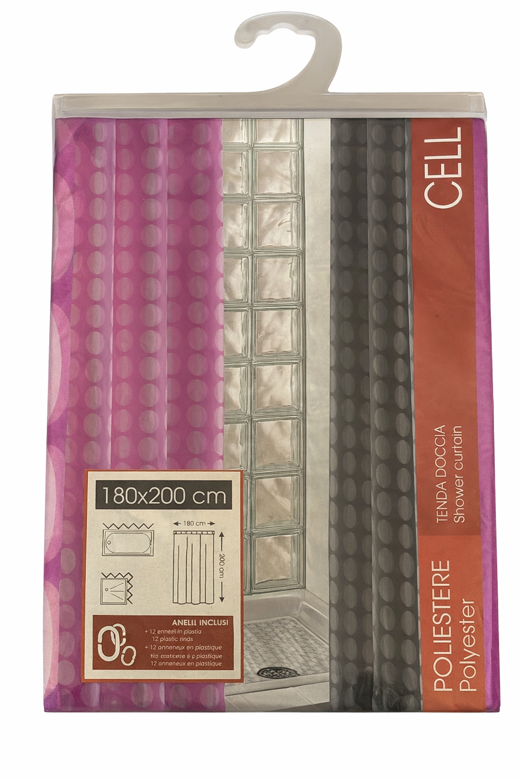 GEDY - TENDA DOCCIA O VASCA CELL FUCSIA