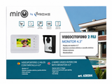 KIT VIDEOCITOFONO MONOFAMILIARE A 2 FILI MIRO BY PROXE
