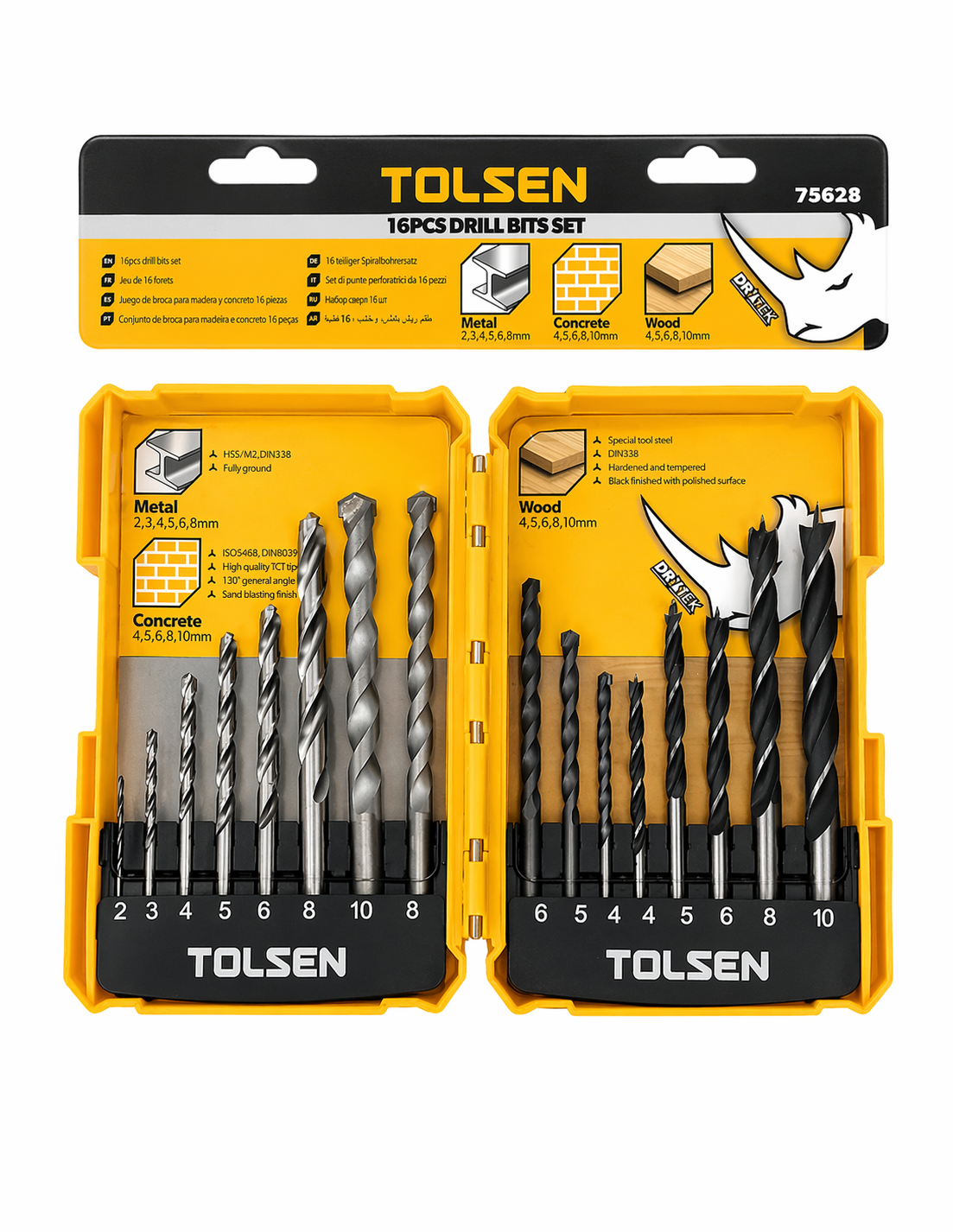 SET DI 16 PUNTE PER TRAPANO TOLSEN (MOD. 75628)