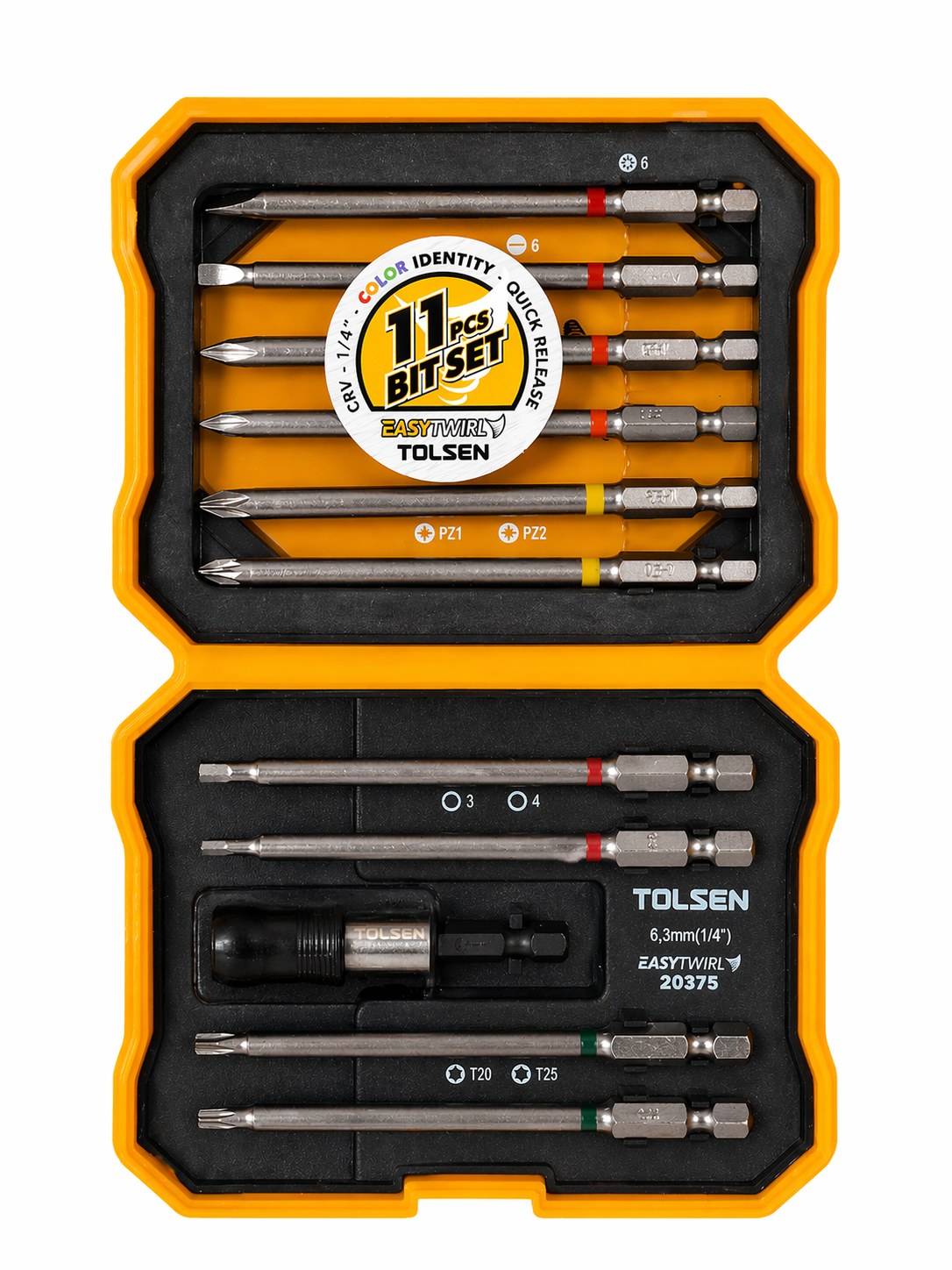 SET DI 11 INSERTI CON PORTAINSERTI MAGNETICO TOLSEN EASY TWIRL (MOD. 20375)