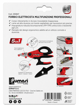 FORBICI PROFESSIONALI MULTIFUNZIONE DA ELETTRICISTA FUMASI