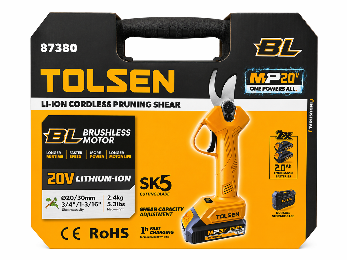KIT FORBICI DA POTATURA ELETTRICHE TOLSEN