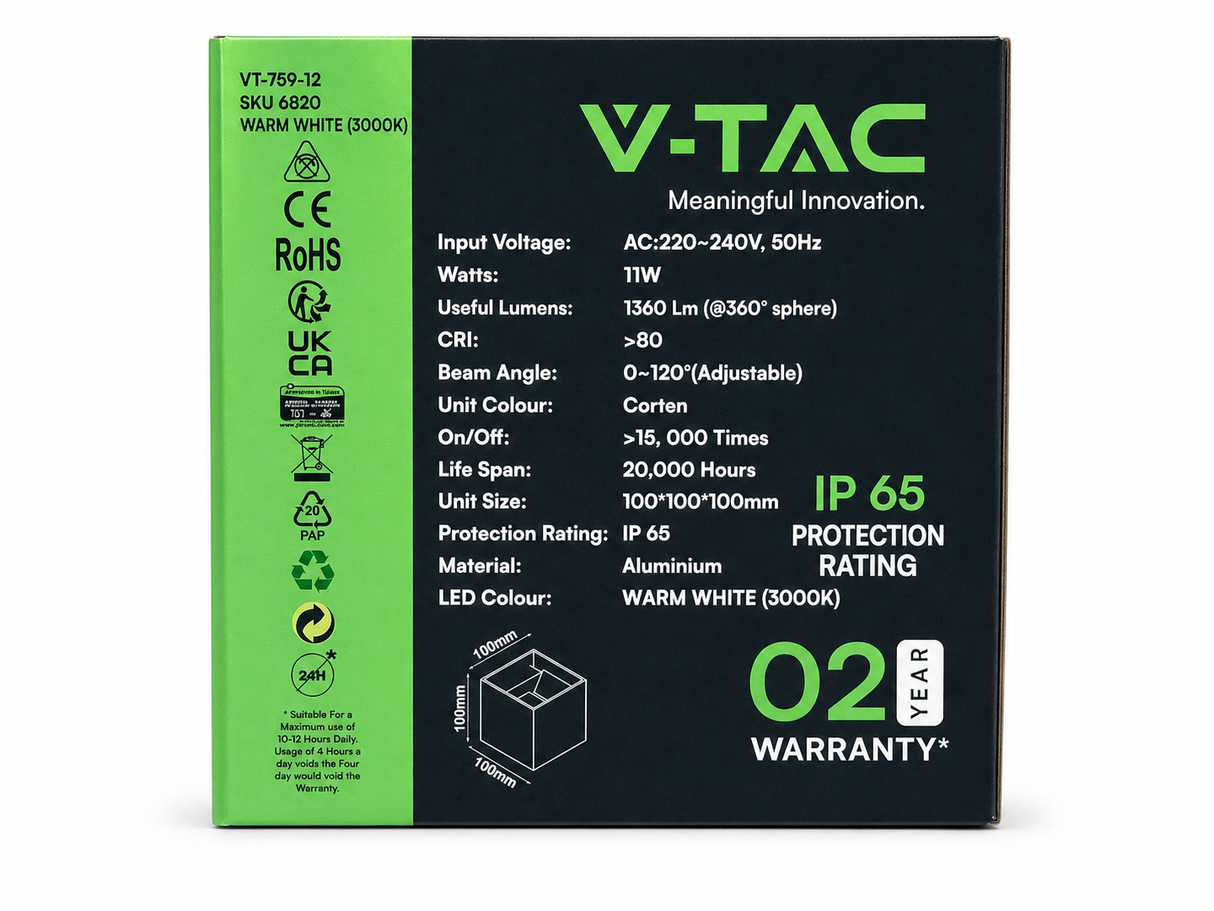APPLIQUE DA PARETE V-TAC VT-759-12