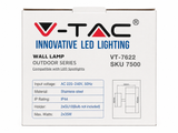 APPLIQUE DA PARETE V-TAC - WALL LAMP ACCIAIO