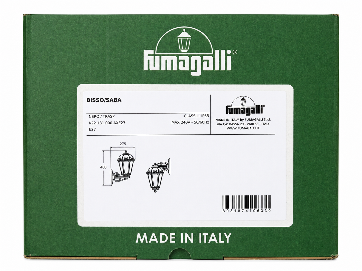 LANTERNA A MURO FUMAGALLI - BISSO/SABA NERO