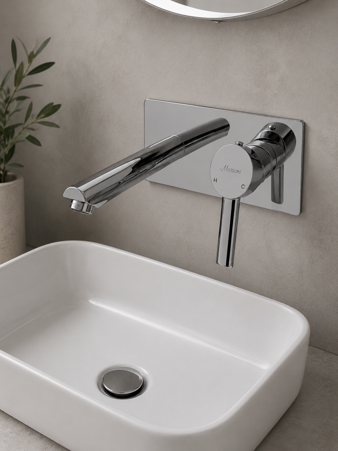 MARIANI - MISCELATORE MONOCOMANDO LAVABO INCASSO - SERIE NETTUNO