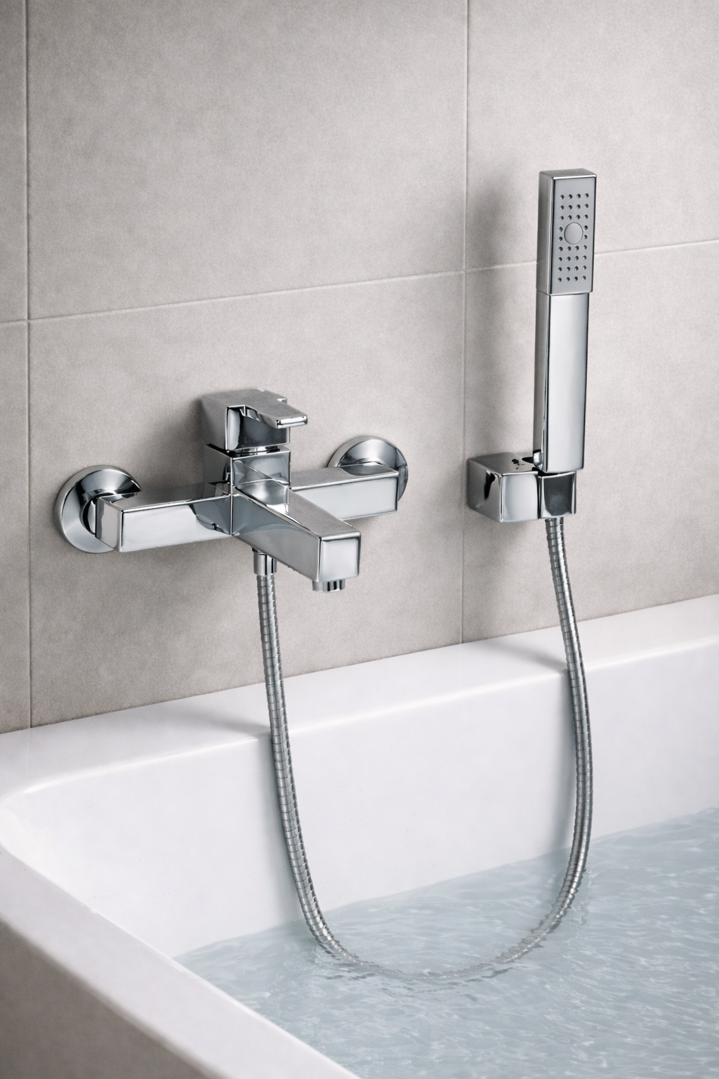 MARIANI - MISCELATORE MONOCOMANDO VASCA BAGNO - SERIE QUADRA