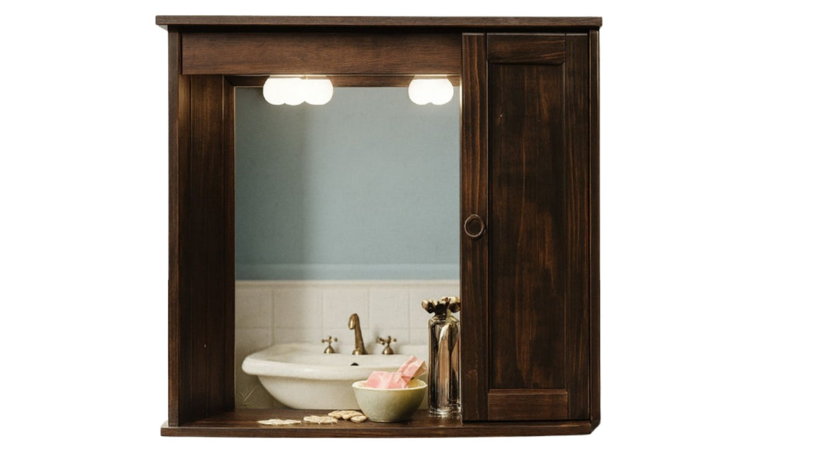 SAVINI DUE - SPECCHIERA IN LEGNO CON PENSILE LATERALE